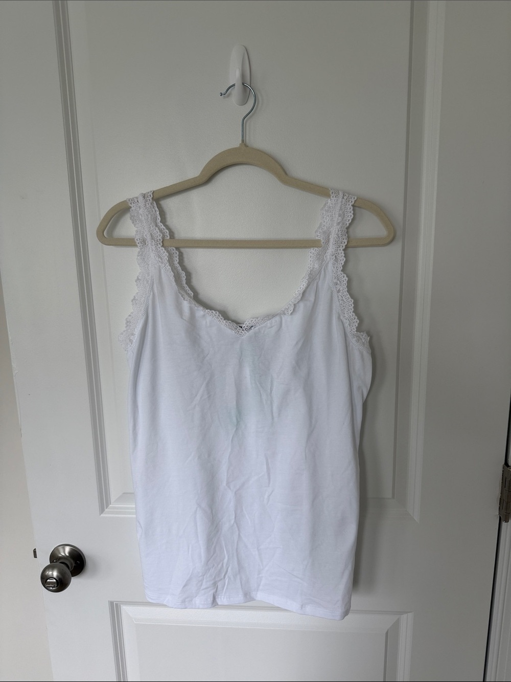 Cosabella White Lace-Trim Camisole Top